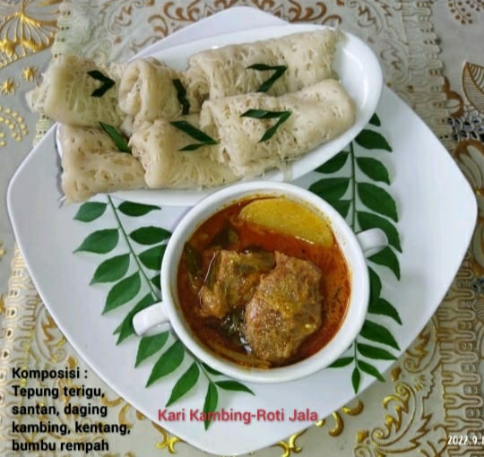 Roti Jala Kari Kambing